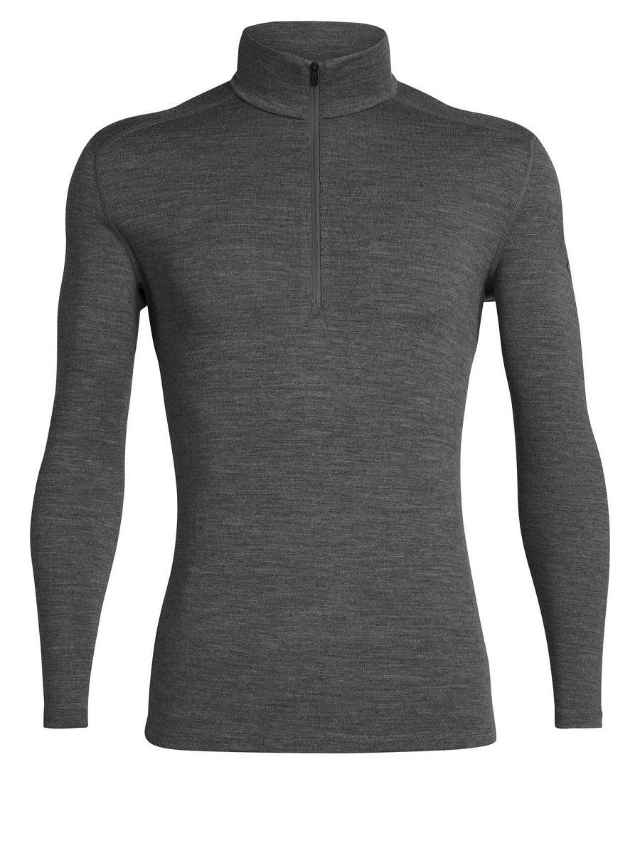 Icebreaker Merino 260 Tech Long Sleeve Half Zip Thermal Top Férfi Base Layers Szürke | HU 1386ILHS